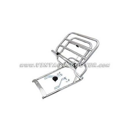Porte bagages arrière chromé Vespa 50 / 125 Primavera + Porte roue de secours